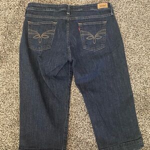 Levis Jeans 545 Stretch 12 Capri Dark Blue Denim Capris